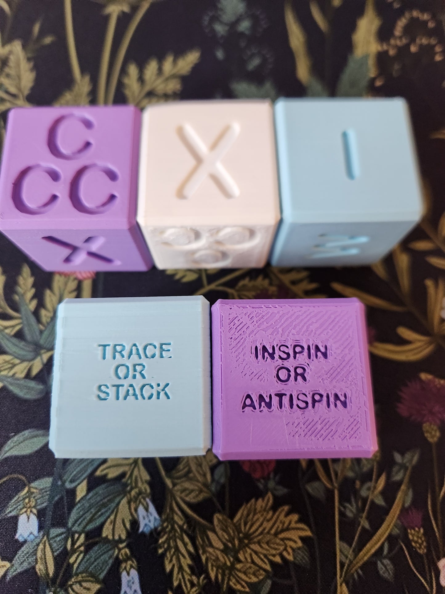 AS IS CLEARANCE DICE Matte Purple, Lt Blue. And White